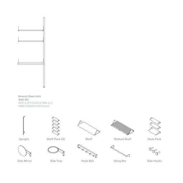 Gus Modern Branch Desk Shelving Unit Addon Wayfair Canada